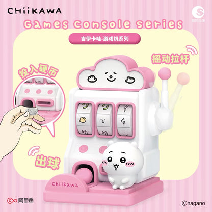 ChiiKawa X Miniso Slot Machine with Mini Figure Mystery Box | ChiiKawa Hachiware Usagi Momonga - Kawaii Items Room Decoration Blind Box