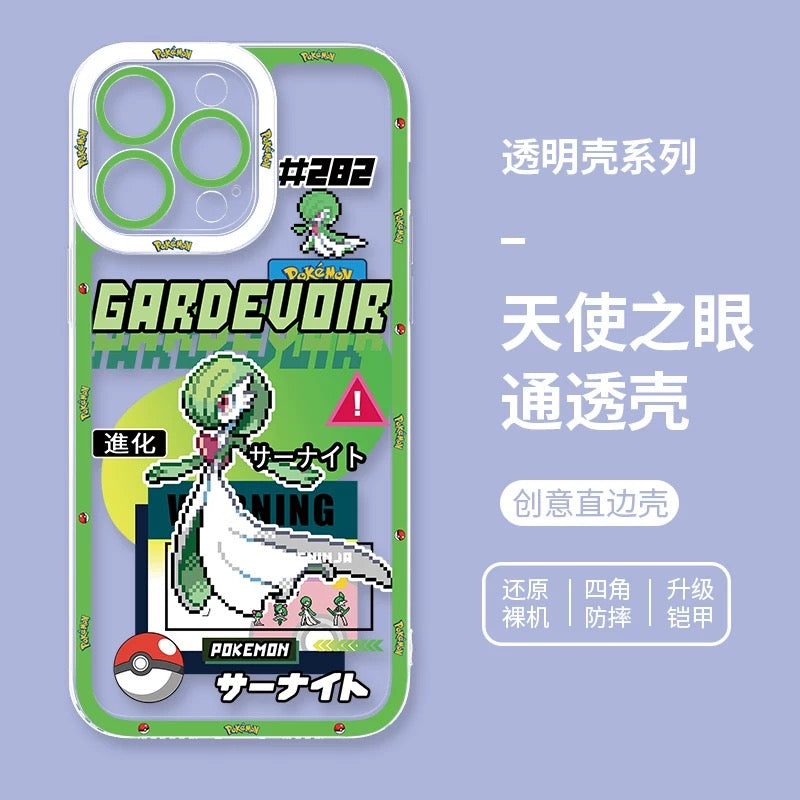 Japan Cartoon Pokemon Game Pixel Version | Celebi Xerneas Zekrom Reshiram Latios Latias Gardevoir Garchomp - iPhone Case PLUS SE2 XS XR X 11 12 13 14 15 16 16e 17 17e Pro Promax 12mini 13mini