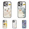 Lovely Seal Sealook Clear with Transparent Black Frame Phone Case | Part1 5 Styles - iPhone Case 12 13 14 15 16 17 18 Pro Promax