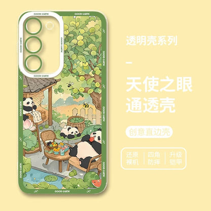 Cute Animal Panda | Season Times - Phone Case Samsung Galaxy S26 S25 S24 S23 S22 S21 FE Ultra Edge
