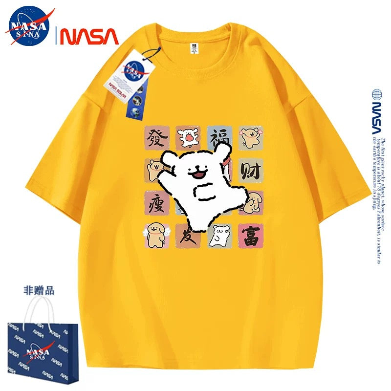 Cute Cartoon Doggie Maltese Puppy Style T-Shirt Series | Rich & Health Part2 - Kawaii Fashion Items for Child & Adult