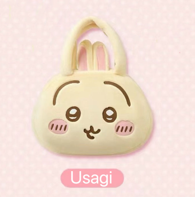 ChiiKawa X Miniso | ChiiKawa Hachiware Usagi Big Head Plush Bag - Kawaii items Room Decoration  WinnieTheBirds Toy Shop