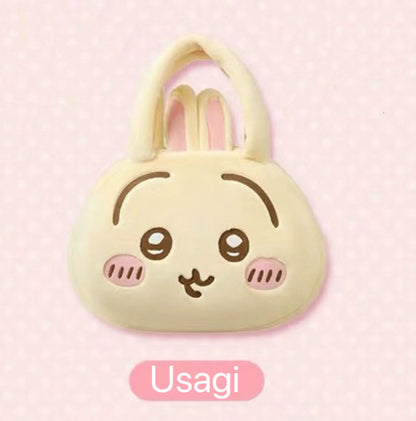 ChiiKawa X Miniso | ChiiKawa Hachiware Usagi Big Head Plush Bag - Kawaii items Room Decoration  WinnieTheBirds Toy Shop