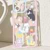 Lovely Pastel Colour | 5 Cats Kitten - iPhone Case PLUS SE2 XS XR X 11 12 13 14 15 16 16e 17 17e Pro Promax 12mini 13mini