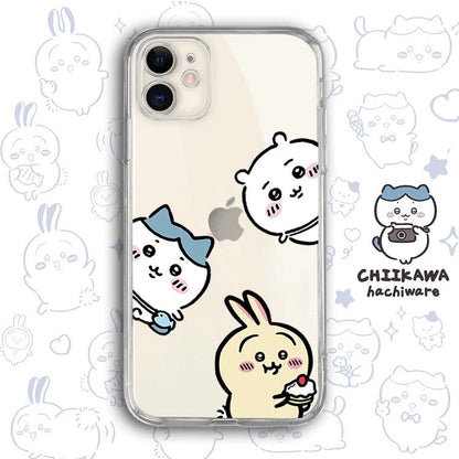 Japanese Cartoon Chiikawa Clean Case | Happy Fun Part1 - iPhone Case PLUS SE2 11 12 13 14 15 16 17 Pro Promax 12mini 13mini