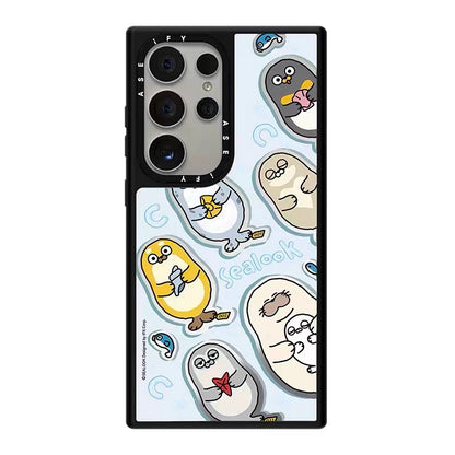 Lovely Seal Sealook Mirror Phone Case | Part2 Daily in Polar Ocean 6 Styles - Phone Case Samsung Galaxy S26 S25 S24 S23 Ultra