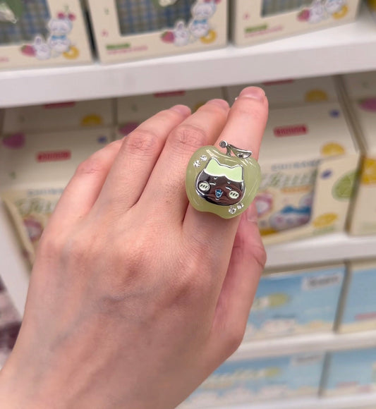 ちいかわ × MINISO 果物シリーズ フルーツマーケットリング | ちいかわ ハチワレ うさぎ - かわいいアイテム ルームデコレーション ドール