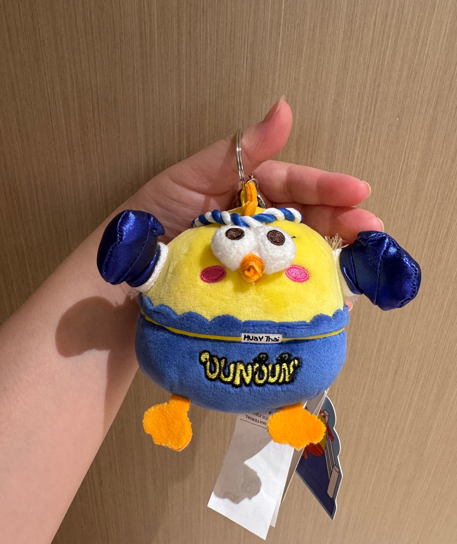 Lovely Chicken Fat Dundun Plush Doll Keychain | Mini Muay Thai Chick Red Blue Brown Limited Edition - Children Gift Animal Plush Doll