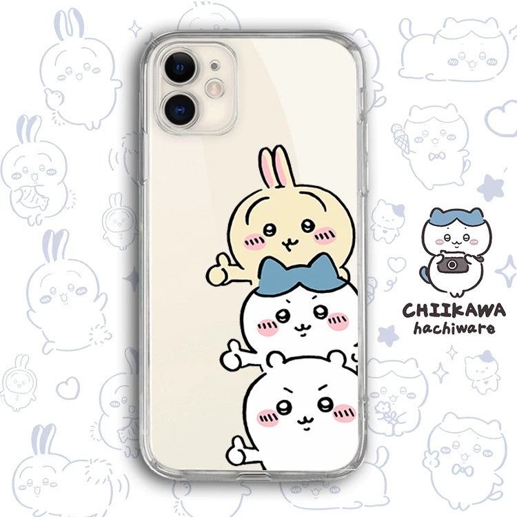 Japanese Cartoon Chiikawa Clean Case | Happy Fun Part1 - iPhone Case PLUS SE2 11 12 13 14 15 16 17 Pro Promax 12mini 13mini