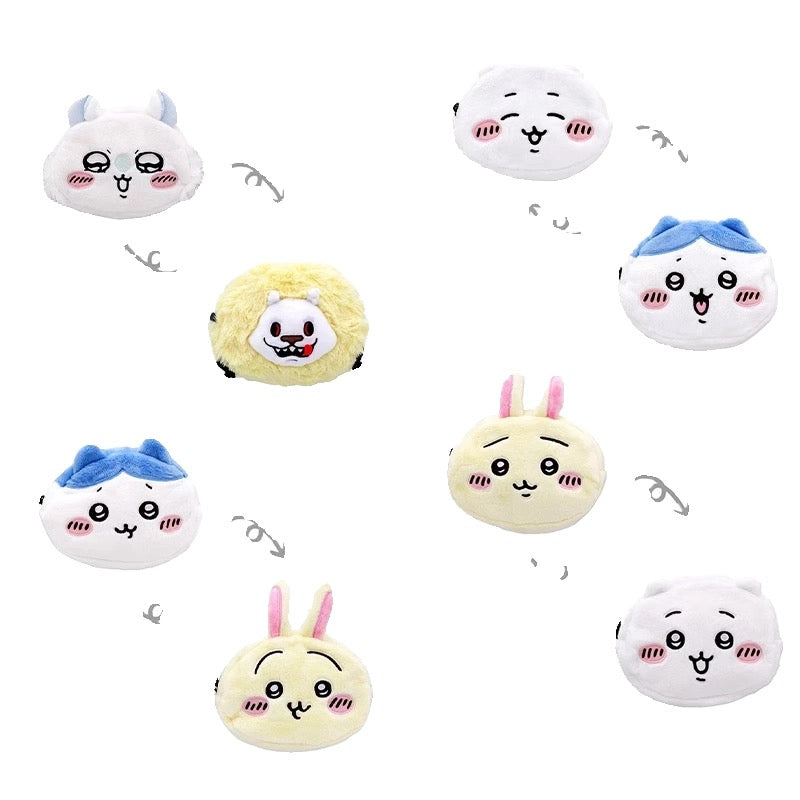 Japanese Cartoon Chiikawa Double Face Make Up Bag | ChiiKawa Hachiware Usagi Momonga Monster - Kawaii Plush Doll Purse Bag WinnieTheBirds Toy Shop