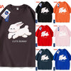 Cute Animals Rabbit Style T-Shirt Series | Cute Bunny Running Part1 - Kawaii Fashion Items for Child & Adult Matching outfits for Parents and Children