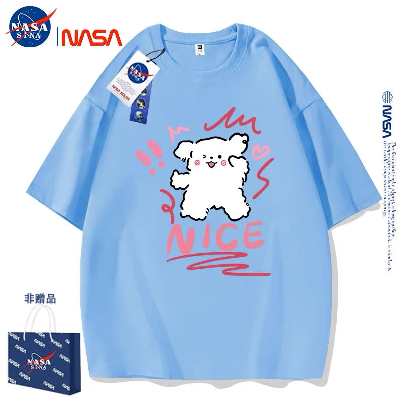 Cute Cartoon Doggie Maltese Puppy Style T-Shirt Series | Nice Wink Eyes Part2 - Kawaii Fashion Items for Child & Adult
