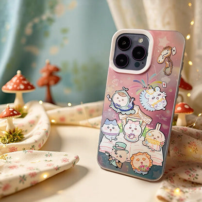 Japanese Cartoon ChiiKawa Alice in Wonderland Laser Case | 2 Styles - iPhone Case 11 12 13 14 15 16 16e 17 17e Pro Promax