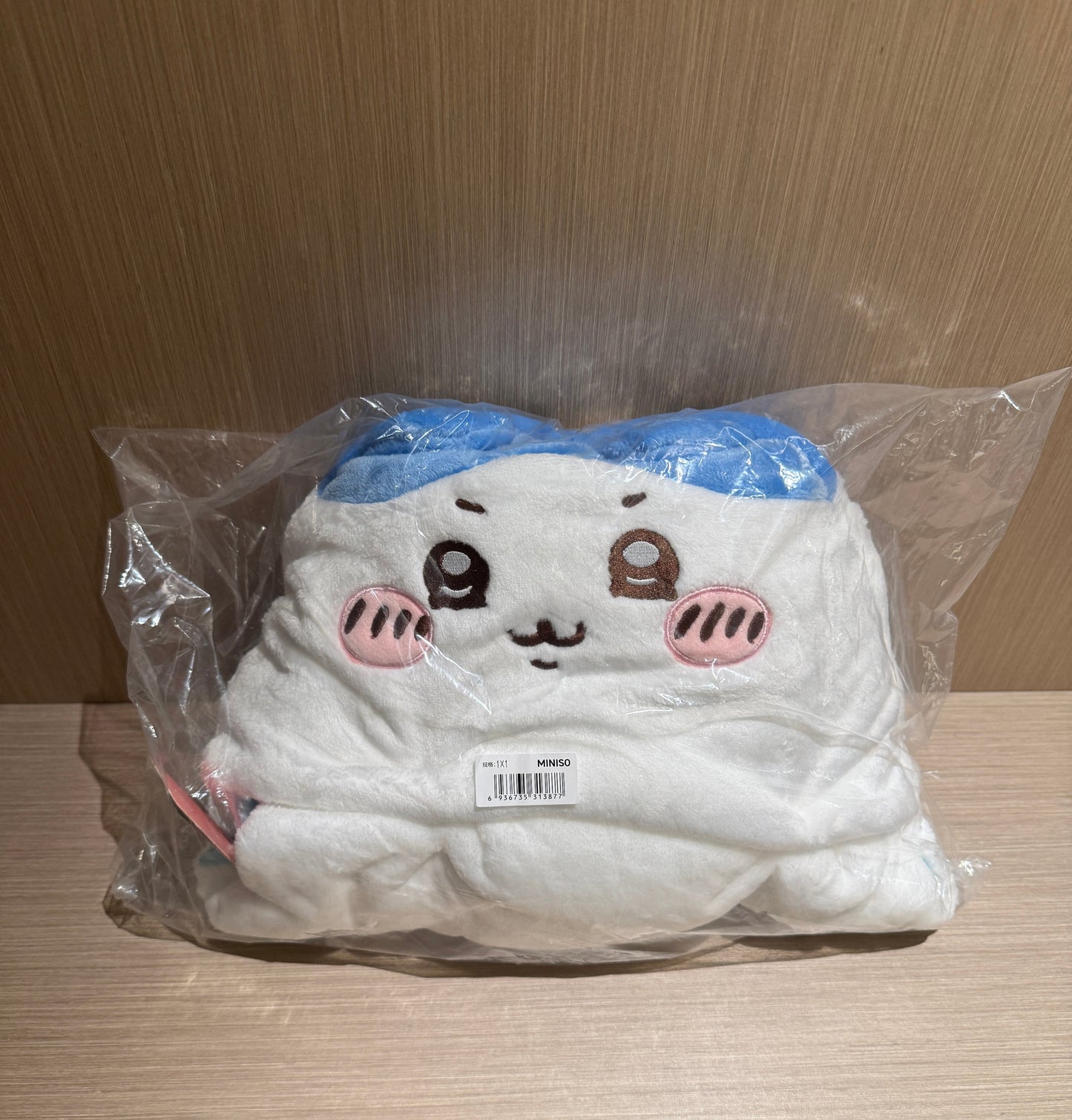 ChiiKawa X Miniso Hot Summer Series | ChiiKawa Hachiware Usagi Cute Fluffy Blanket with Icon Hat - Kawaii Items Room Decoration