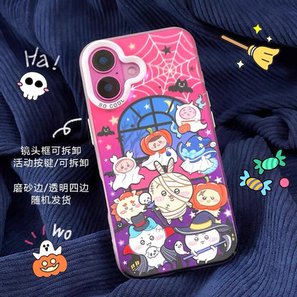 Japanese Cartoon Halloween Party Laser Case | ChiiKawa & Sanrio Group - iPhone Case 11 12 13 14 15 16 16e 17 17e Pro Promax