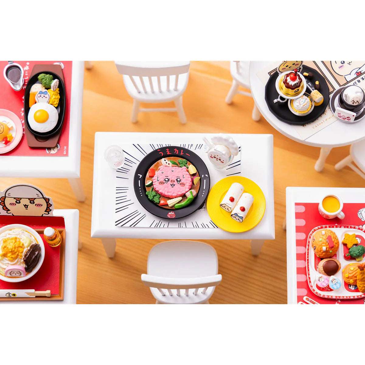 Japan Chiikawa Miniature Serise | Chiikawa Restaurant Mini Figure Collection (8 types) 8Pack BOX - Kawaii Miniature World Doll Room