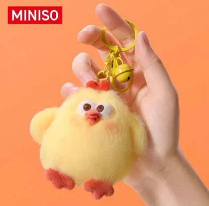 Lovely Chicken Fat Dundun Plush Doll Keychain | Stress Relief Doll Flurry Chick with Bubble - Children Gift Animal Mini Plush Doll