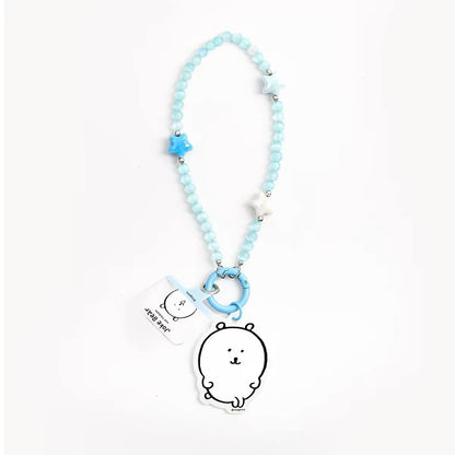 Joke Bear with friends Phone Lanyard Short Version | Joker Bear Pug Moguracorokke - for All Smart Phones- for All Smart Phones