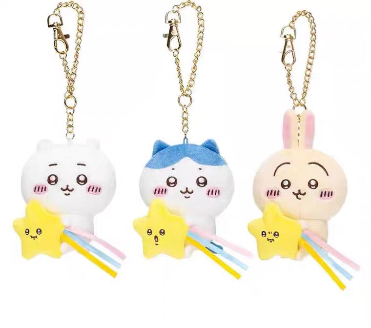 Japan ChiiKawa with Shooting Star | ChiiKawa Hachiware Usagi - Mini Plush Doll Keychain WinnieTheBirds Toy Shop