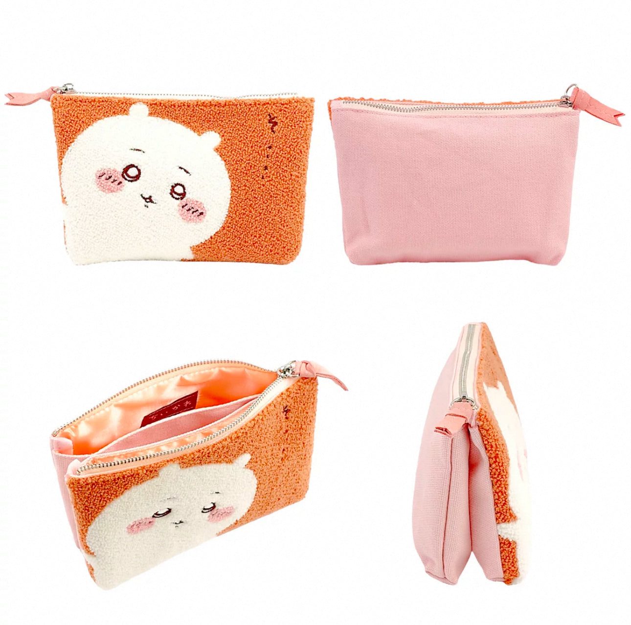 Japanese Cartoon Chiikawa Punch Needle Make Up Bag | ChiiKawa Hachiware Usagi Momonga Kurimanju Shisa Kani - Kawaii Plush Doll Purse Bag WinnieTheBirds Toy Shop