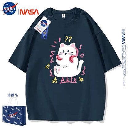 Cute Animals Cat Style T-Shirt Series | Kitten with Headphone Part1 - Kawaii Fashion Items for Child & Adult Matching outfits for Parents and Children