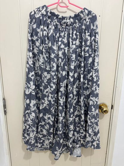 Japanese Fashion Cute Style Mori Series | Blue Lily Pattern Dress - Kawaii Fashion Items