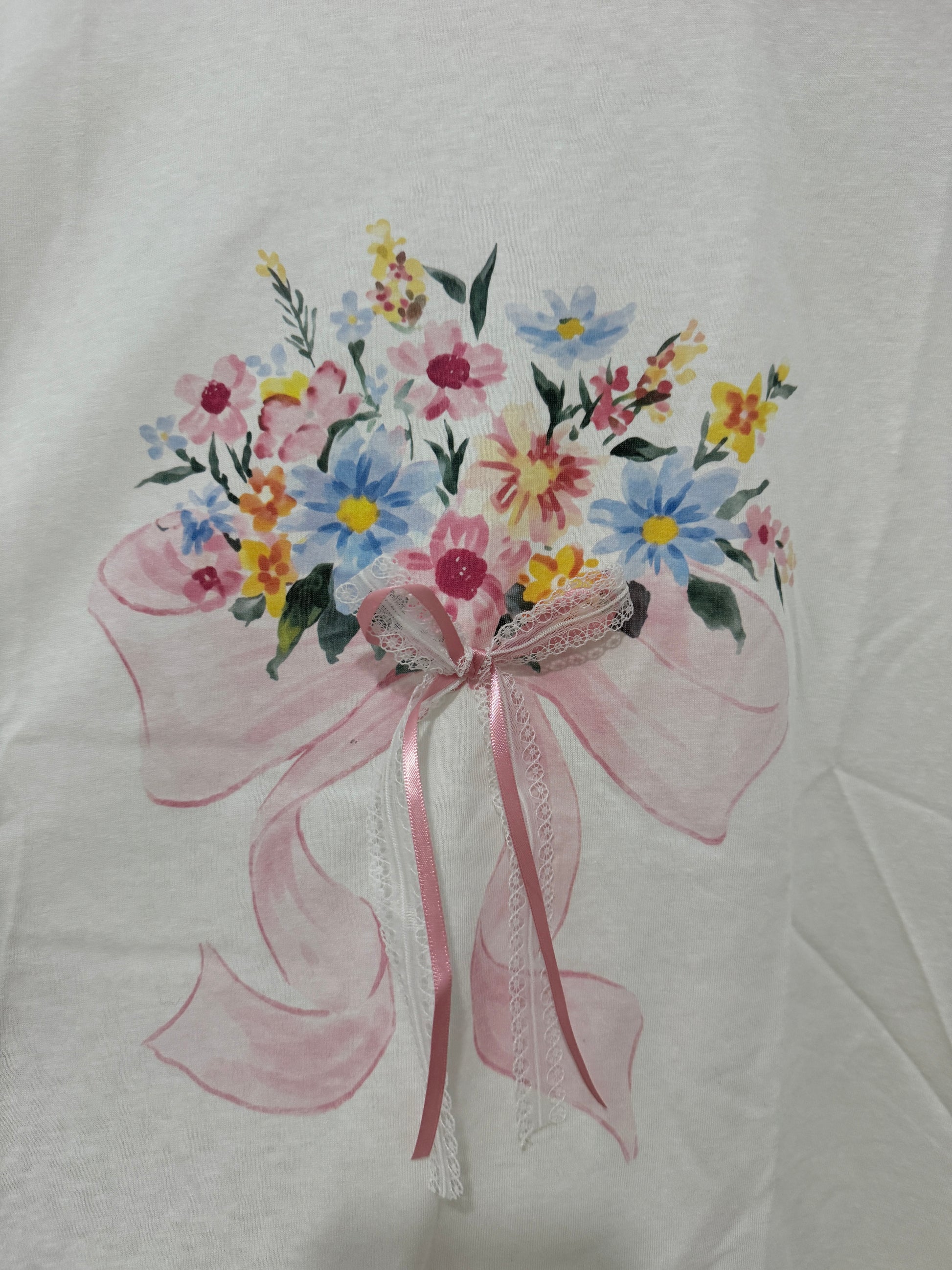 Korean Fashion Garden Style Shirt Series | Pink Flower Bouquet - Kawaii Fashion Items