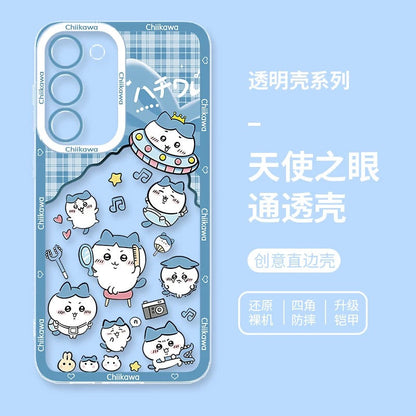 Japanese Cartoon ChiiKawa UFO Version Clean Case | Chiikawa Hachiware Usagi Momonga - Phone Case Samsung Galaxy S26 S25 S24 S23 S22 S21 FE Ultra Edge