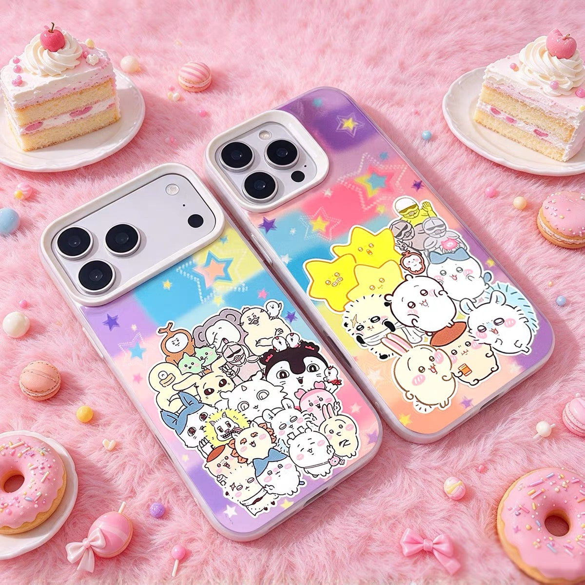 Japanese Cartoon ChiiKawa Group Laser Case | Group Together 2 Styles - Phone Case Samsung Galaxy S26 S25 S24 S23 S22 S21 FE Ultra Edge