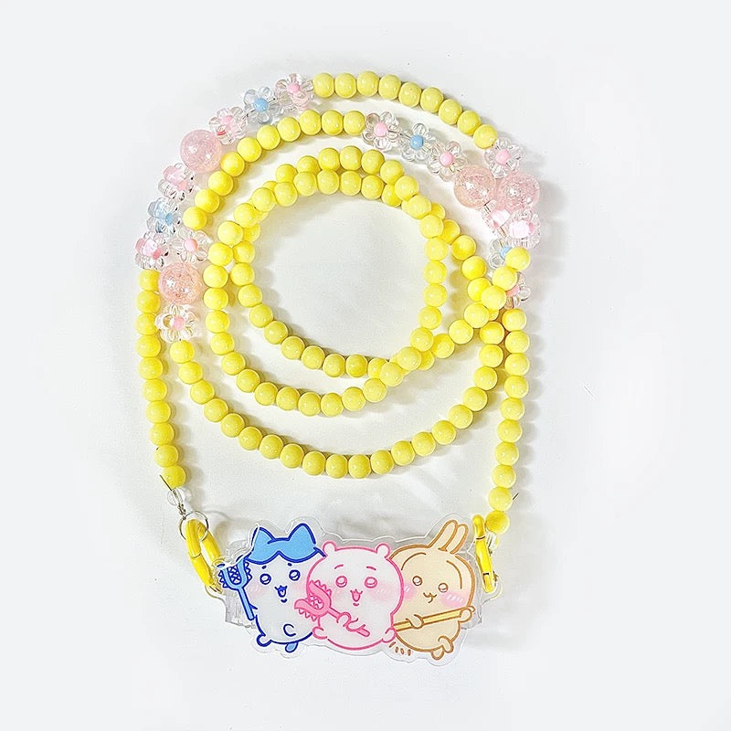 Japanese Cartoon Phone Back Clip with Phone Lanyard | Chiikawa Hachiware Usagi - for All Smart Phones WinnieTheBirds Toy Shop