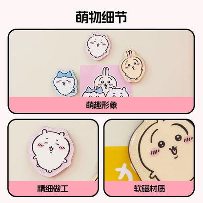 ChiiKawa X Miniso | ChiiKawa Hachiware Usagi Momonga Kurimanju Rakko Magnet with Card - Kawaii Item Cute Accessories  WinnieTheBirds Toy Shop