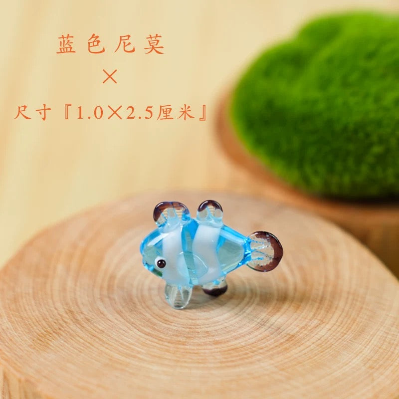 Japanese Cartoon Luminous Glass Ornament | Seaweed Ball Garden Eel Crayfish  Blue Nemo Crab Kelp  - For Betta Fish Tropical Fish Toy Micro Landscape Creative
