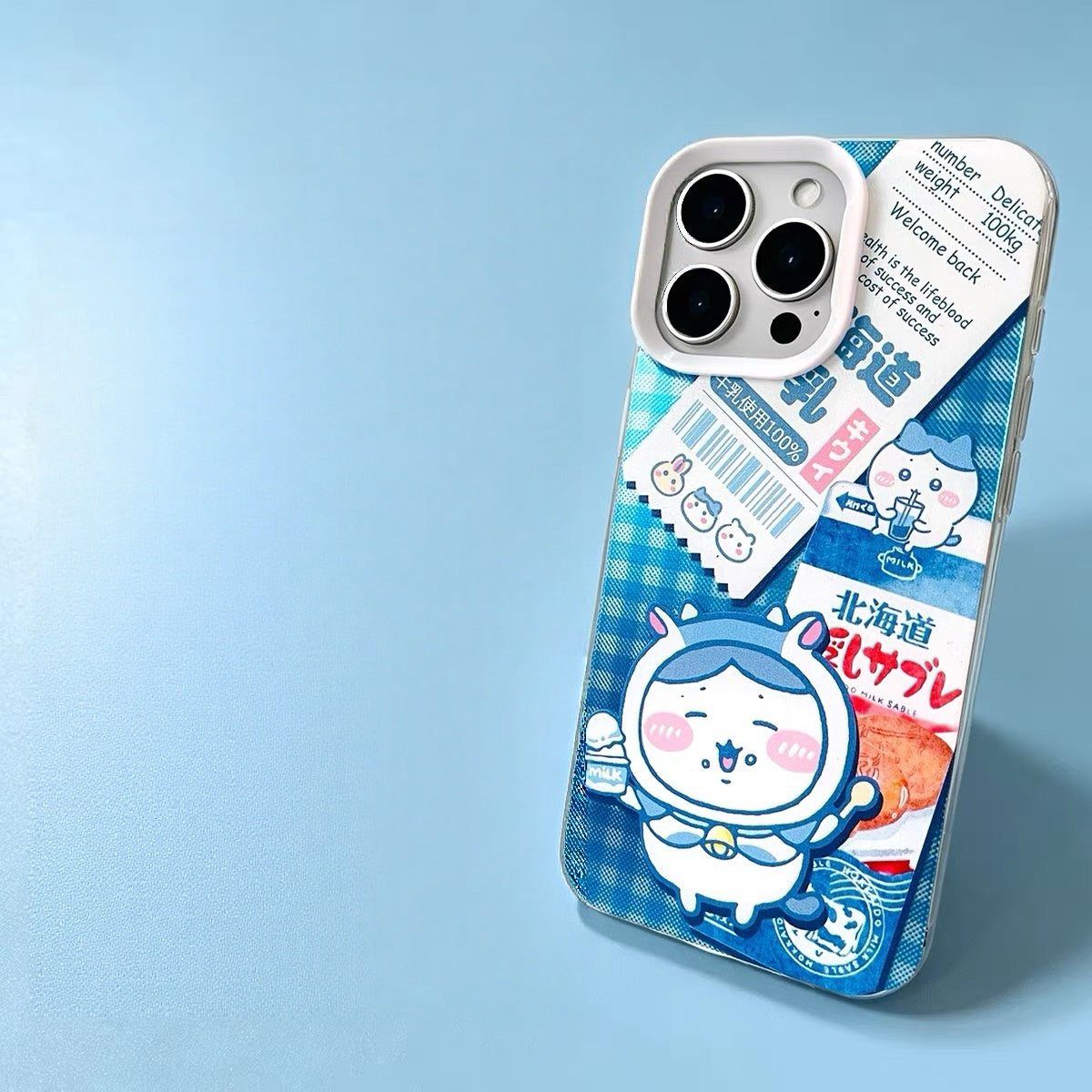 Japanese Cartoon ChiiKawa Laser Case Hokkaido Milk | Chiikawa Hachiware Usagi - iPhone Case 11 12 13 14 15 16 Pro Promax