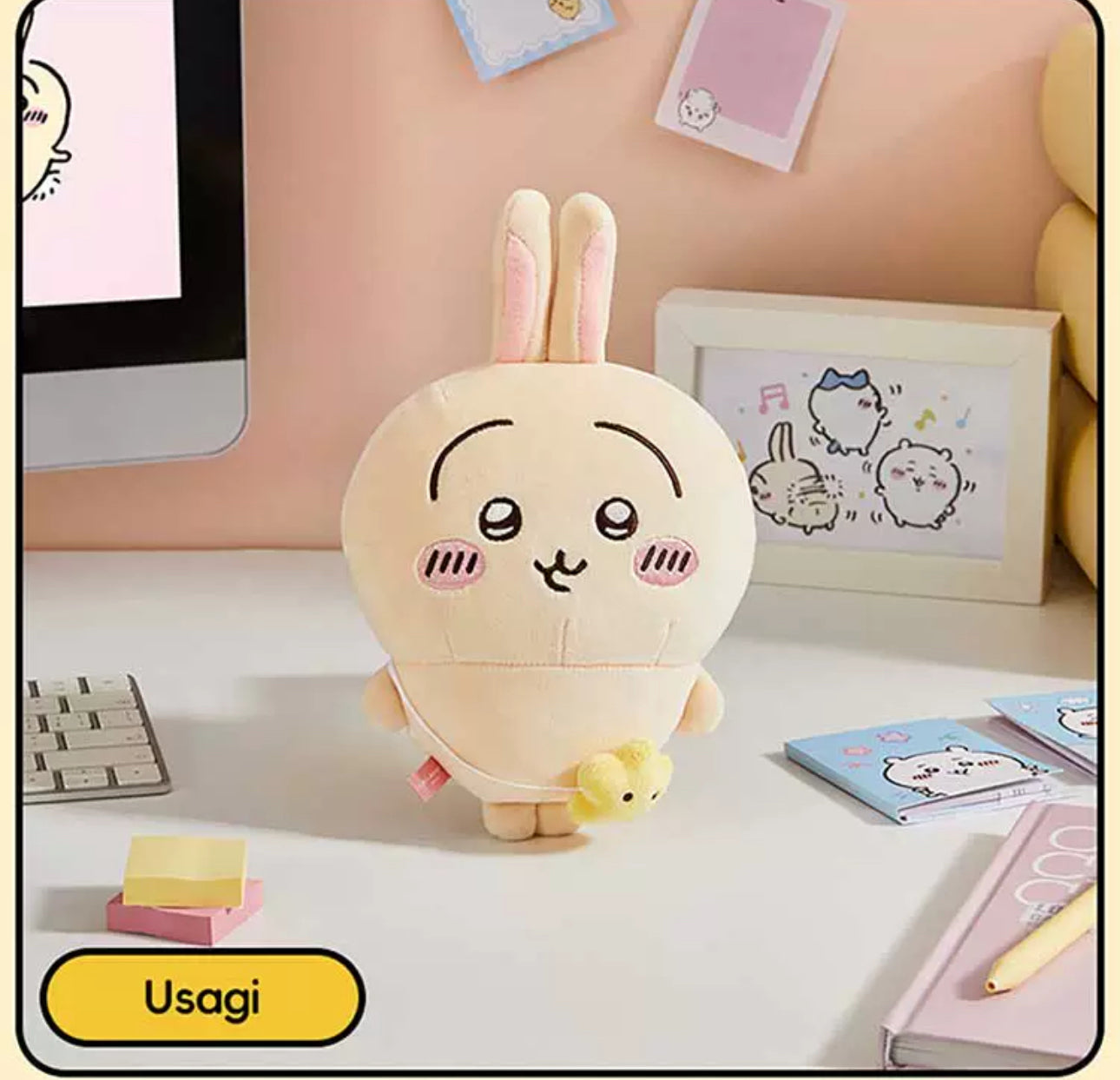 ChiiKawa X Miniso | ChiiKawa Hachiware Usagi Outing with Bag - 20cm Plush Doll Kawaii items Room Decoration doll  WinnieTheBirds Toy Shop