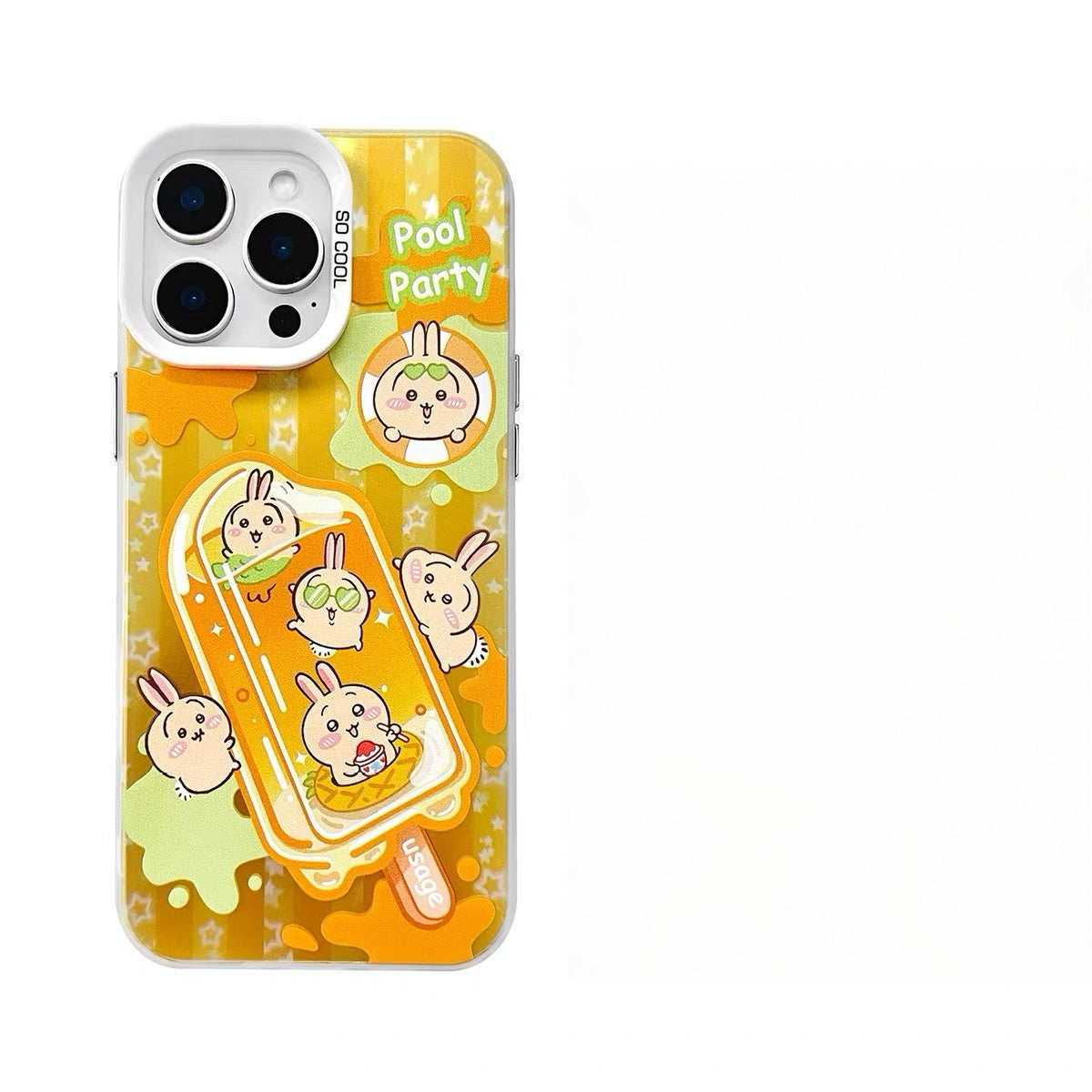 Japanese Cartoon ChiiKawa Summer Ice Bar Laser Case | ChiiKawa Hachiware Usagi Momonga - Phone Case Samsung Galaxy S26 S25 S24 S23 S22 S21 FE Ultra Edge