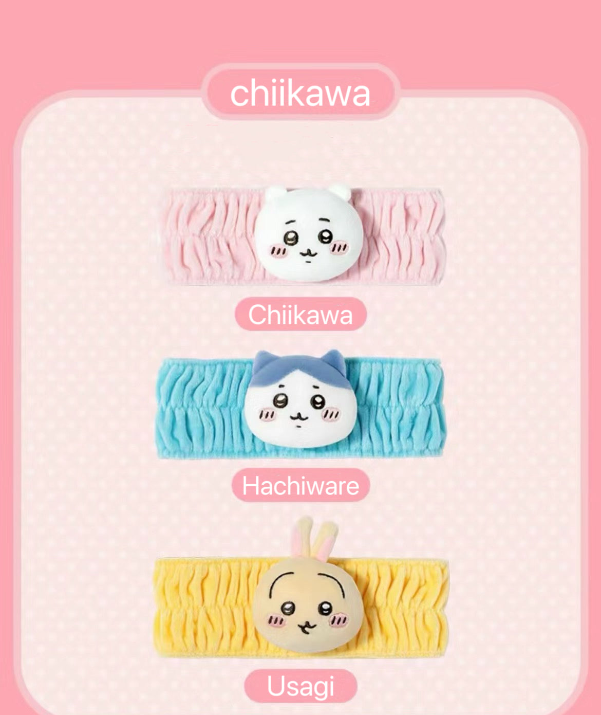 ChiiKawa X Miniso | ChiiKawa Hachiware Usagi Headband - Makeup Kawaii items Room Decoration doll  WinnieTheBirds Toy Shop