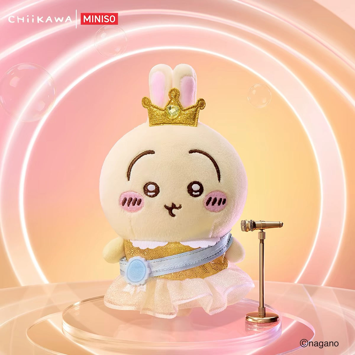 ChiiKawa X Miniso Glamorous Costume Series Plush Doll Keychain | ChiiKawa Hachiware Usagi Momonga Kurimanju Rakko Shisa Crab Dress Up Fancy Doll Keychain  - Kawaii Items Room Decoration doll