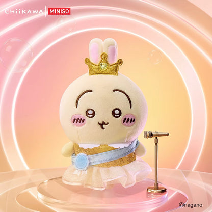 ChiiKawa X Miniso Glamorous Costume Series Plush Doll Keychain | ChiiKawa Hachiware Usagi Momonga Kurimanju Rakko Shisa Crab Dress Up Fancy Doll Keychain  - Kawaii Items Room Decoration doll