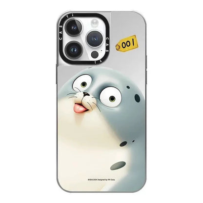 Lovely Seal Sealook Mirror Silver Frame Phone Case | Part1 5 Styles - iPhone Case 12 13 14 15 16 17 18 Pro Promax