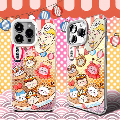 Japanese Cartoon ChiiKawa Japanese Snacks Laser Case | Japanese Street Food - Phone Case Samsung Galaxy S26 S25 S24 S23 S22 S21 FE Ultra Edge
