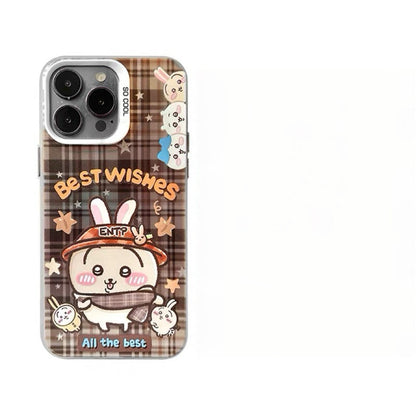 Japanese Cartoon ChiiKawa Best Wishes Winter Laser Case | ChiiKawa Hachiware Usagi Momonga - Phone Case Samsung Galaxy S26 S25 S24 S23 S22 S21 FE Ultra Edge