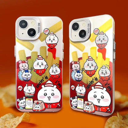 Japanese Cartoon ChiiKawa | Fast Food Waiter ChiiKawa Hachiware - iPhone Case 11 12 13 14 15 16 Pro Promax WinnieTheBirds Toy Shop