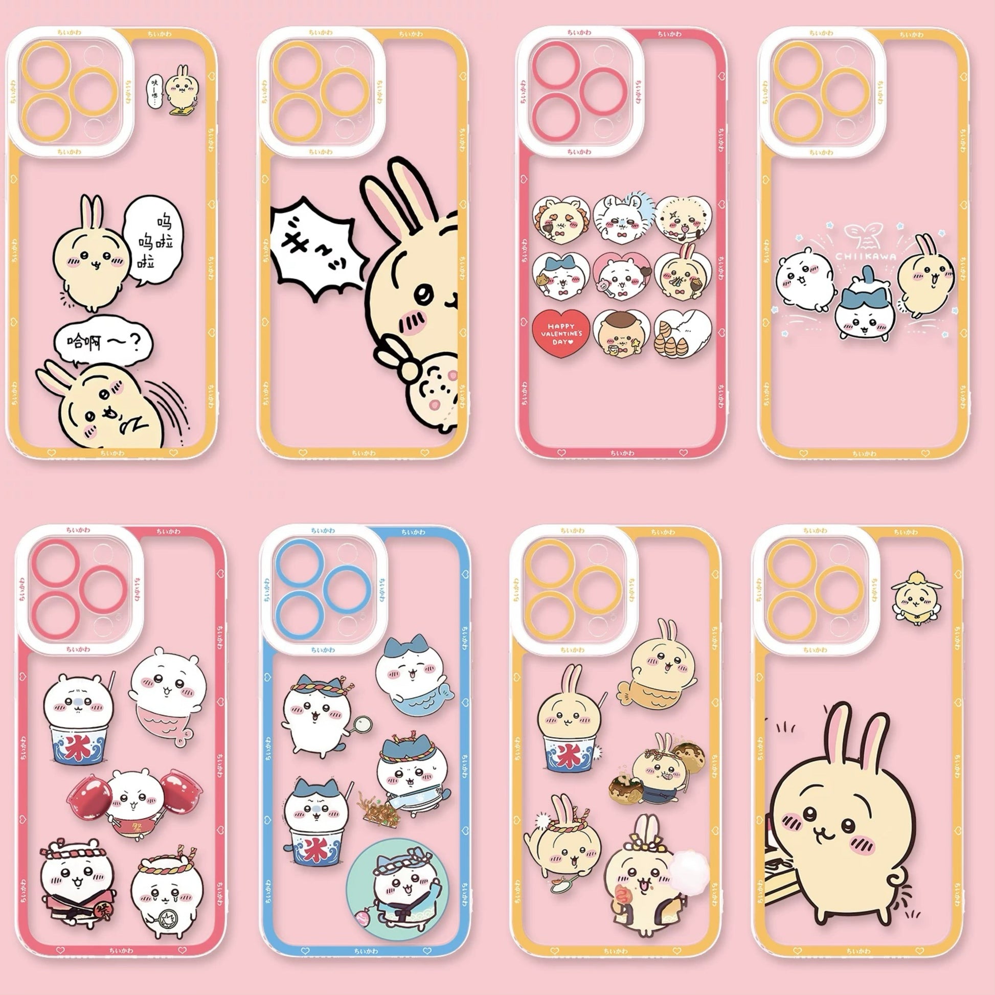 Japanese Cartoon Chiikawa | Usagi & Summer Times 8 Styles - iPhone Case PLUS SE2 XS XR X 11 12 13 14 15 16 16e 17 17e Pro Promax 12mini 13mini