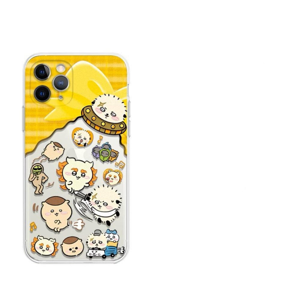 Japanese Cartoon ChiiKawa | Momonga Rakko Crab UFO Clear - iPhone Case 11 12 13 14 15 16 Pro Promax  WinnieTheBirds Toy Shop