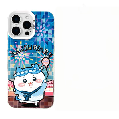 Japanese Cartoon ChiiKawa Summer Festival Laser Case | ChiiKawa Hachiware Usagi Momonga - Phone Case Samsung Galaxy S26 S25 S24 S23 S22 S21 FE Ultra Edge