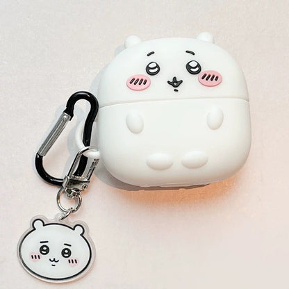 Japanese Cartoon ChiiKawa Silicon Airpods Case with Keychain | Chiikawa Hachiware Usagi - AirPods AirPodsPro AirPods3 AirPods4 Case WinnieTheBirds Toy Shop