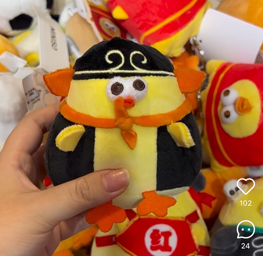 Lovely Chicken Fat Dundun Plush Doll Keychain Journey to the West | Zhu Bajie Pigsy Chick - Children Gift Animal Mini Plush Doll