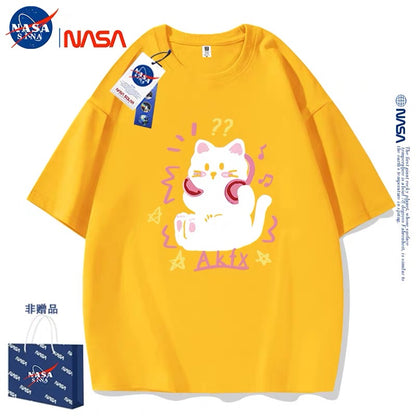 Cute Animals Cat Style T-Shirt Series | Kitten with Headphone Part2 - Kawaii Fashion Items for Child & Adult