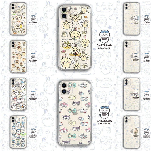 Japanese Cartoon Chiikawa Clean Case | Happy Fun Part2 Sanrio - Phone Case Samsung Galaxy S26 S25 S24 S23 S22 S21 FE Ultra
