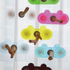 15x7cm Colorful Bear Colorful Acrylic Parrot Window Bird Wooden Perch Stickers Stand for Small Medium Bird Parrot Lovebird Budgie